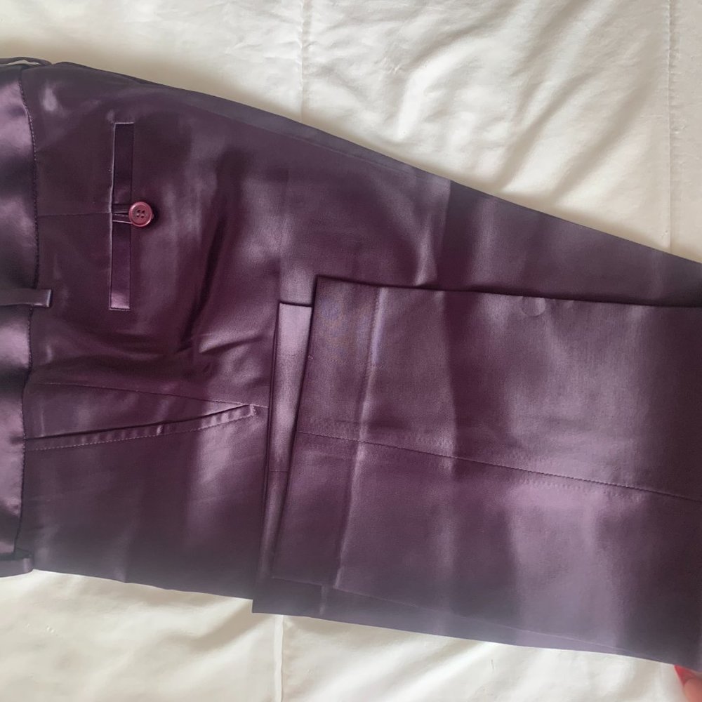 satin pant purple color